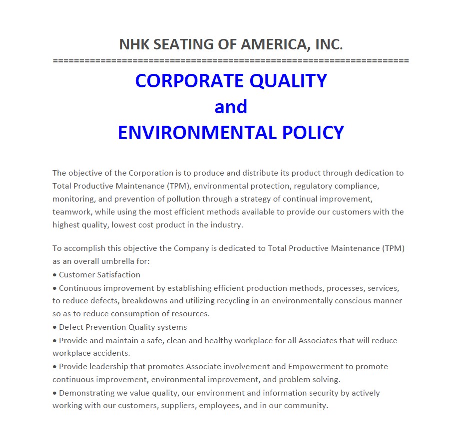 CompanyQualityPolicy